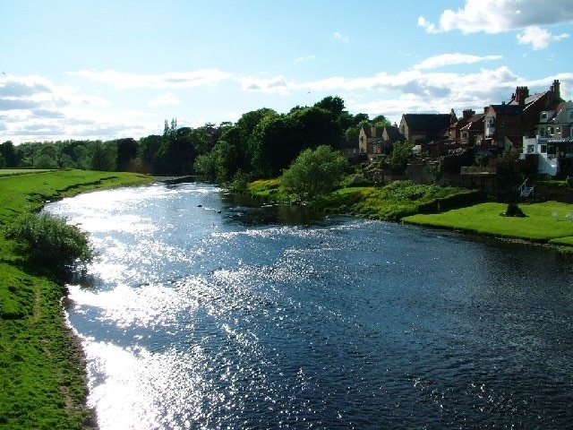 River Tees at Hurworth. Taken from the privately owned bridge at the east end of Hurworth