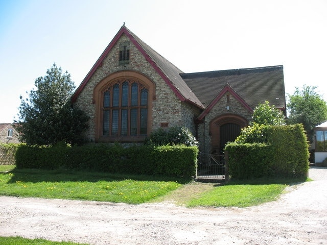 Methodist church, Barton le Willows The date of this church is uncertain, but the style would suggest around 1900. It doesn't appear on the 1894 OS map, which shows a Wesleyan chapel further along the village street.