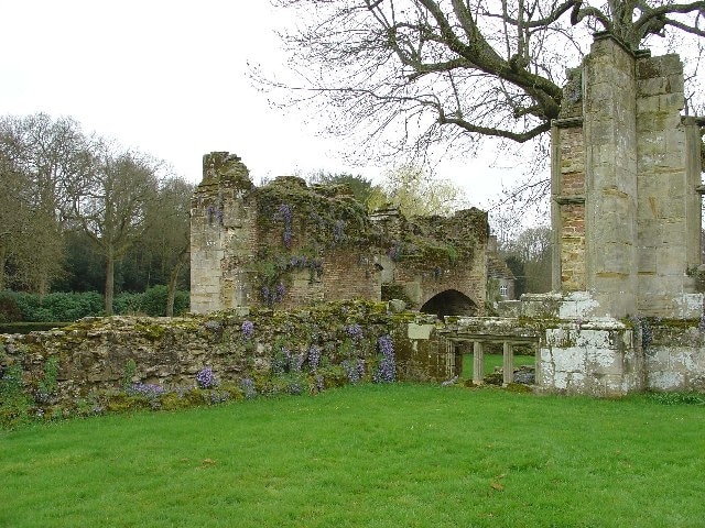 Slaugham Place, Slaugham, West Sussex. Slaugham Place is now in ruins but, 400 years ago, was a very grand Elizabethan Manor House. Now used as a romantic and atmospheric venue for weddings and other functions. A grade II* listed ruin.