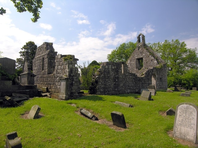 Carnock Church Ruin  North Side An excerpt from an 1861 Parochial Directory, viewable here http://www.fifefhs.org/Records/Directory/carnock.htm . . . The old Parish Church at Carnock was repaired in 1602, but is now in ruins, being roofless and overgrown with ivy. It was a small building, with only 240 sittings.