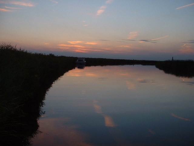 Evening light on the Waveney. Black Mill in the distance. The Broads are wonderfully atmospheric at all times of day.