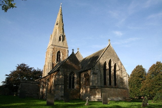 St.Mary's church, Marston, Lincs. An Early English tower with broach spire, and nave; a Victorian chancel restored by Charles Kirk in 1880. Many monuments to the Thorolds who have lived at the hall since the fourteenth century - most recently, the late Henry Thorold, celebrated antiquarian and enthusiastic patron of so many Lincolnshire churches.