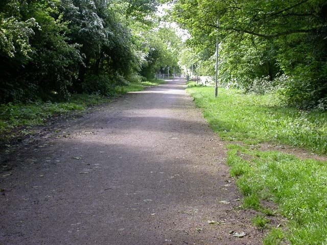 Cycleway through Housing Estates. This route was formerly Overstone Lane but was converted to a cycleway to serve the many housing estates constructed around it.