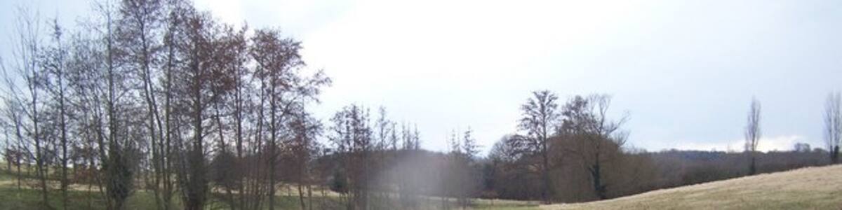 Photo "Pond on stream, with waterfall This pond is near Brattle Mill pond. Pond then leads under footpath into millpond." by David Anstiss (Creative Commons Attribution-Share Alike 2.0) / Cropped from original