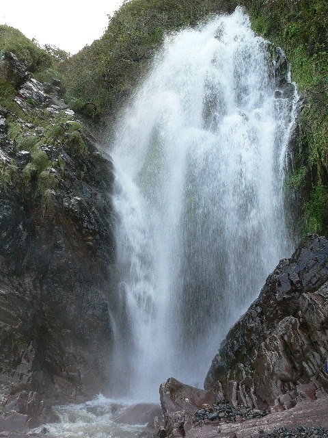 Waterfall at Clovelly beach. View looking South with the sea just behind the photographer.