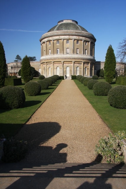 Ickworth House Rotunda This National Trust property is one of England's most unusual buildings, with two curved wings extending from the central Rotunda. http://www.nationaltrust.org.uk/main/w-vh/w-visits/w-findaplace/w-ickworthhouseparkandgarden/ The Rotunda was built between 1795 and 1803, but the two wings were added later. The Marquess of Bristol lived in the East Wing, and the rooms that visitors now see in the Rotunda spent much of the time under dust sheets, coming into their own mainly for parties and other special occasions. As a result, their superb furnishings and decoration have survived in excellent condition and are little changed since the heyday of the house in the Edwardian era.