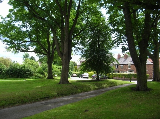 Village green - Skelton In the centre of Skelton with the church out of shot to the right.