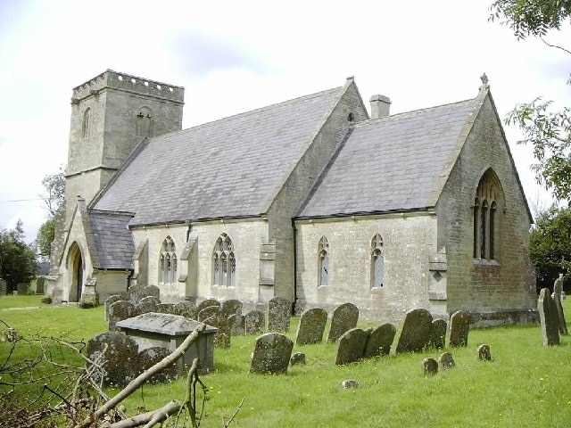 Garsdon, Wiltshire. The church of All Saints.