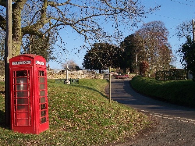 Pencombe Village Green. Looking east towards the War Memorial and the church (hidden by the trees).