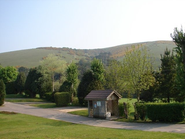 Ulwell Caravan & Camping Site Ballard Down is beyond.