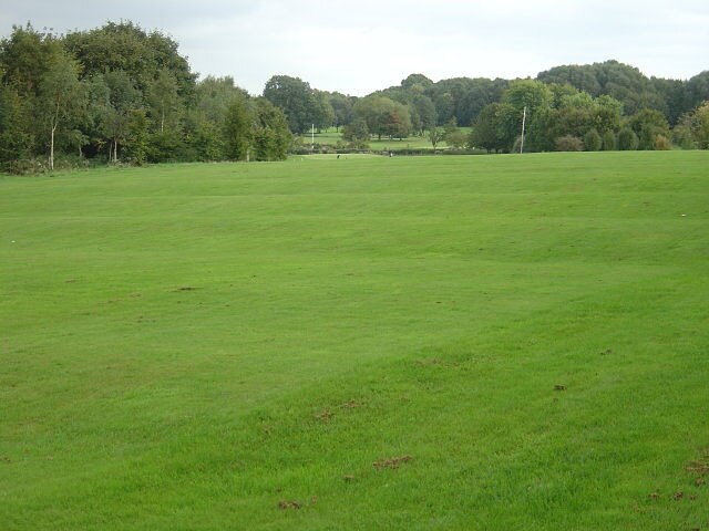 9th hole fairway Edwalton Golf Course - developed on the former village fields, many of the fairways cross ancient ridge-and-furrow.