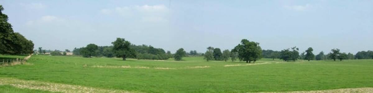 Photo "Glemham Hall Park A small part of the parkland surrounding Glemham Hall, but if you look carefully at the left hand side you can also see traffic on the A12." by John Goldsmith (Creative Commons Attribution-Share Alike 2.0) / Cropped from original