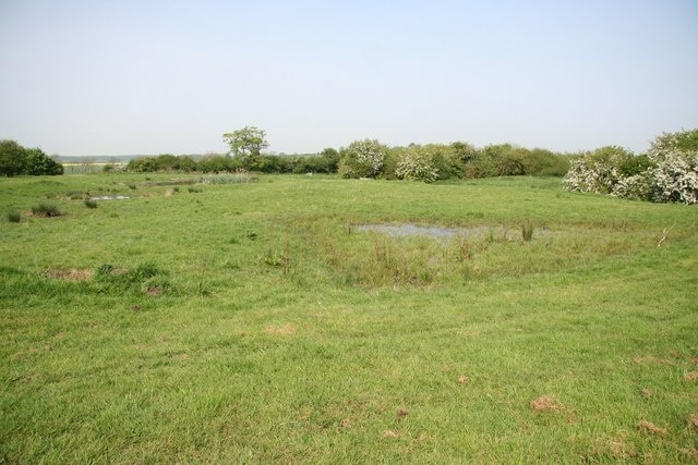 Medieval Rand Undulations in a field by St.Oswald's church where the medieval village of Rand once was, it is now just a small hamlet clustered around the church.