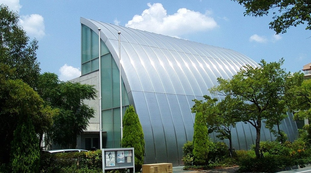 South-west side of Nishinomiya Shell Museum located in Nishinomiya, Hyogo, Japan.