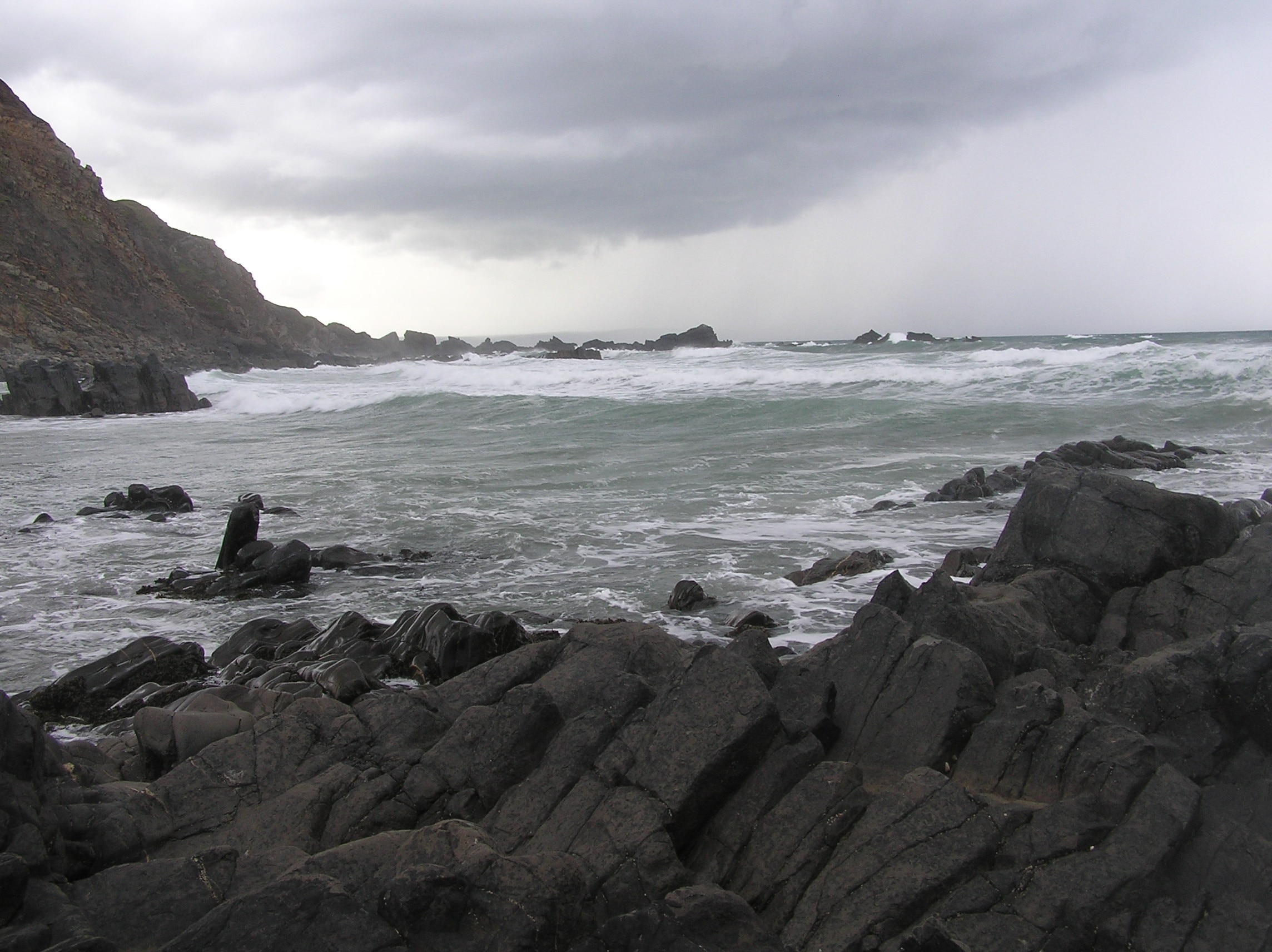 Stormy seas - Duckpool Beach - August 2011