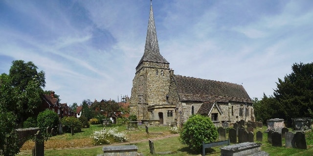 St Margaret's parish church, West Hoathly, West Sussex, seen from the south