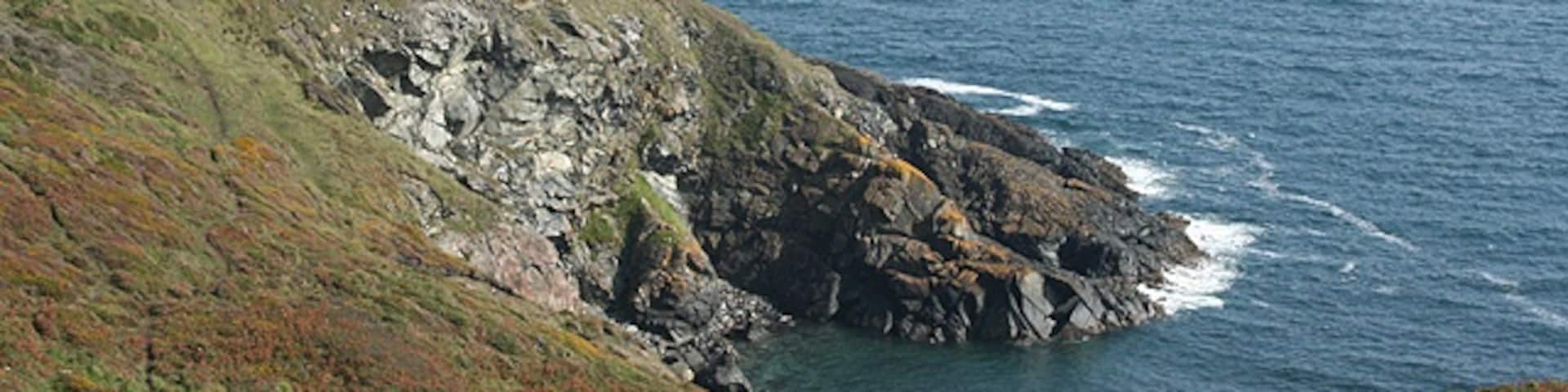 Landewednack: Enys Head With Black Head in the distance