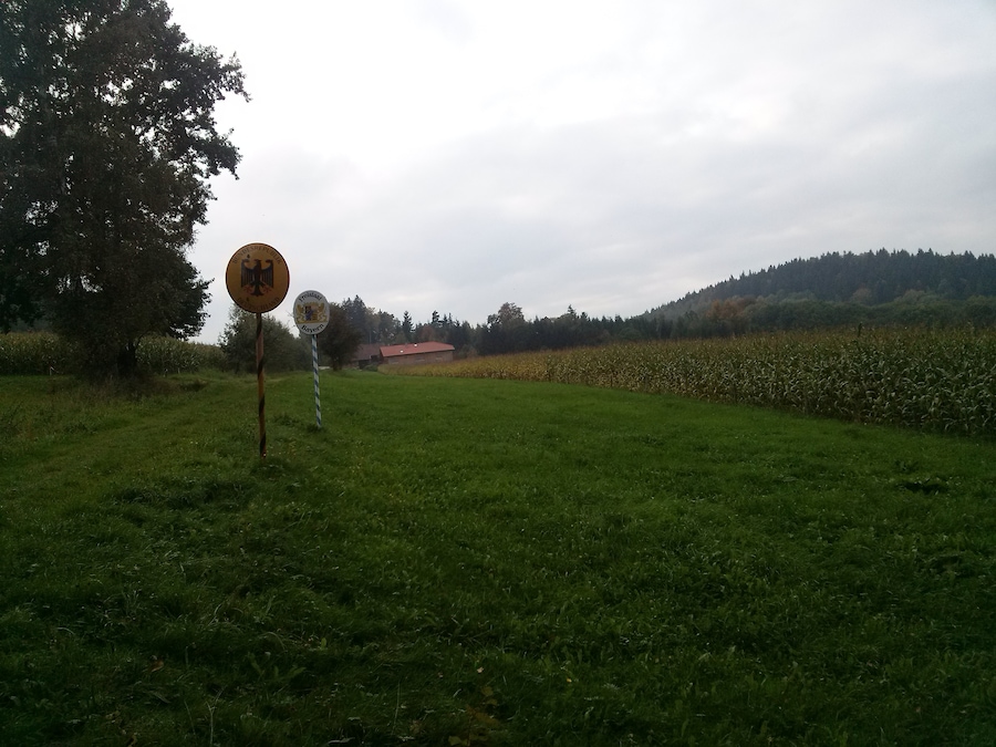 Hraniční přechod Fleky - Hofberg / pohled do Bavorska