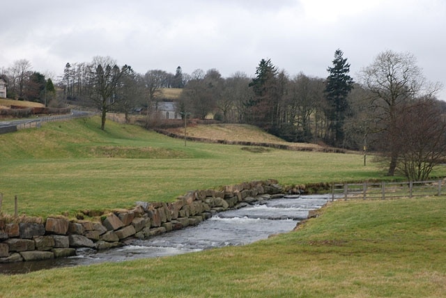 The Afon Twrch south of Ffarmers Here about to pass under the A482. Work has clearly been done to prevent erosion; under heavy rain the river can carry a lot of water.