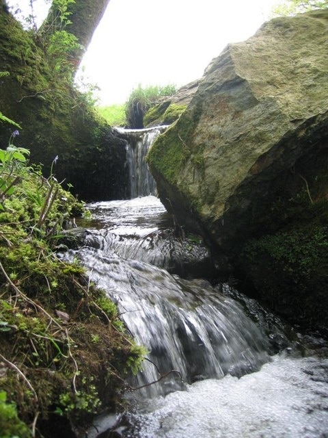 Waterfall Waterfall formed by tree root.