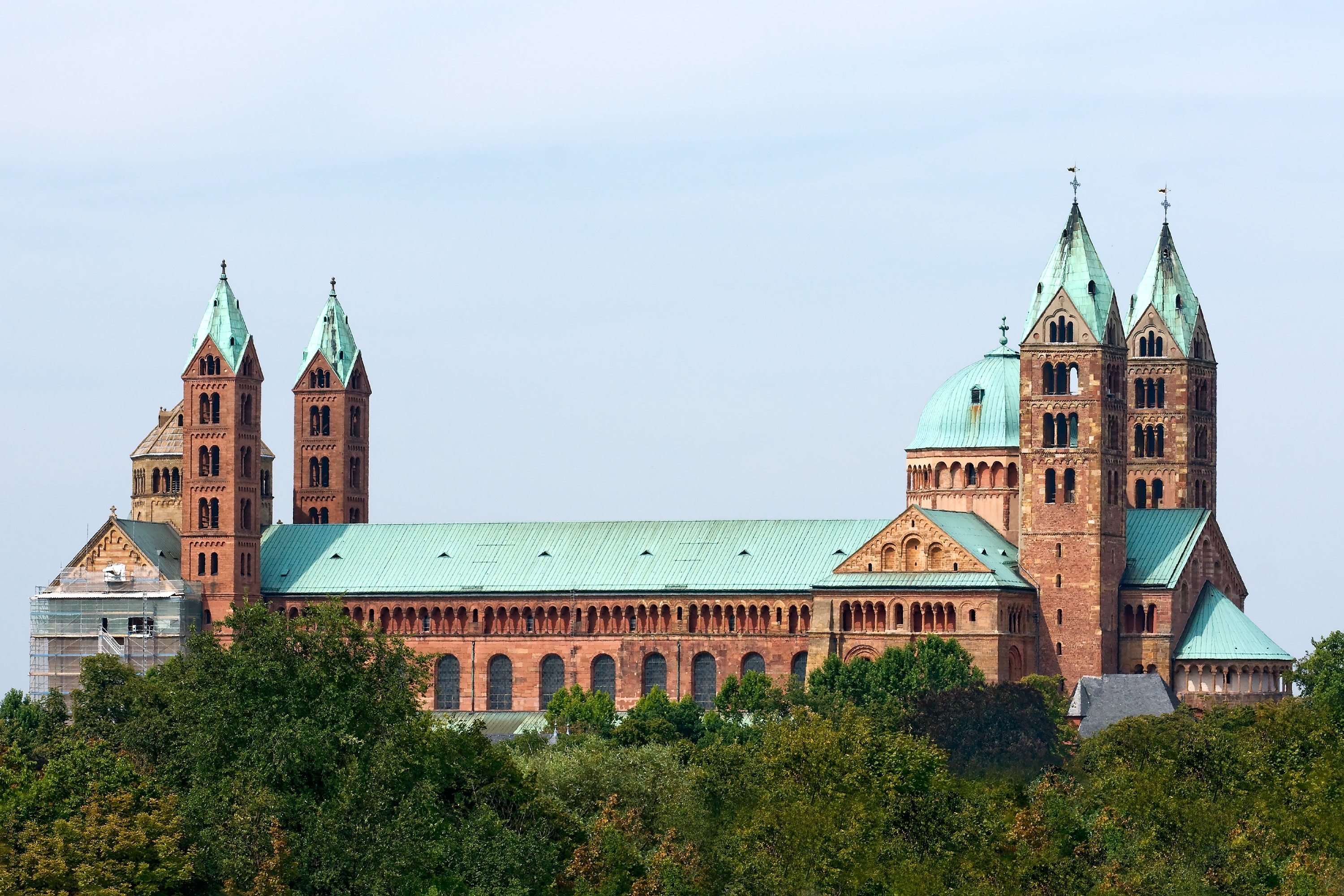 Speyer Cathedral (Kaiser- und Mariendom zu Speyer) viewed from south.