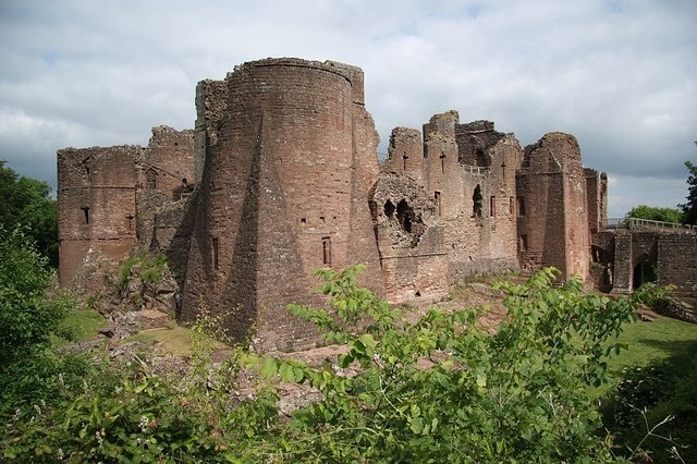 Goodrich Castle Great medieval castle above the River Wye, severely damaged by Parliamentarian mortar fire in 1646