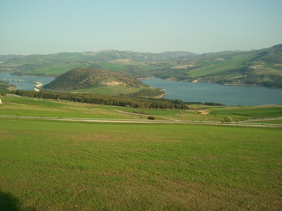 Guardialfiera Lake, Molise region, looking eastward
