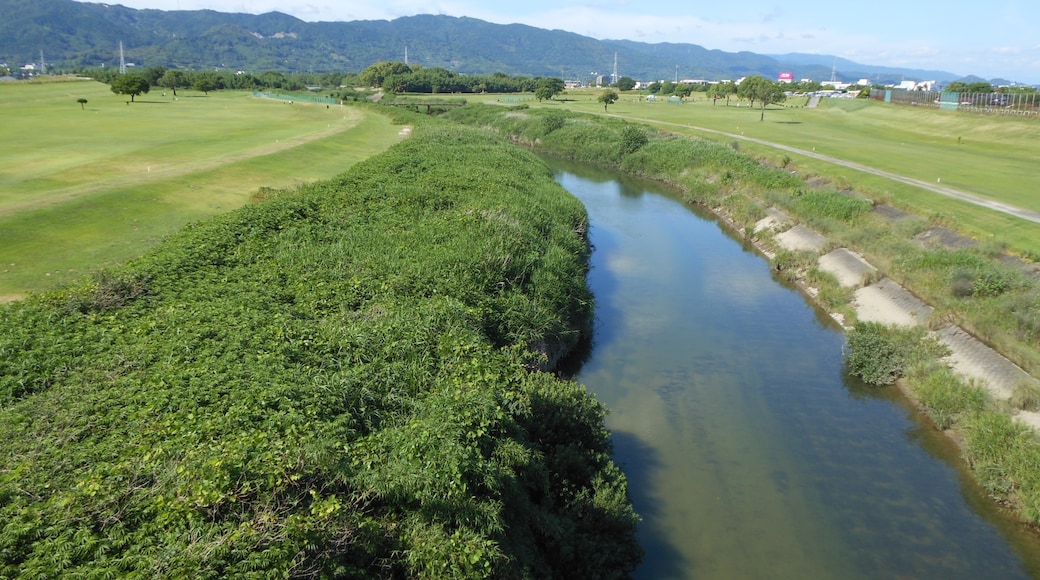 The Kase River, from the northward of Watase-bashi Bridge in Saga, Saga.