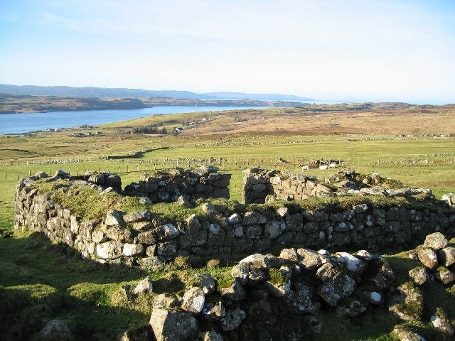 The Old Village of Eyre. Some of the ruins beyond the current day road end.