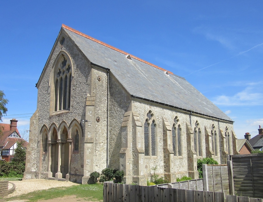 Freshwater United Reformed Church, Guyer's Road, Freshwater, Isle of Wight, England. The chapel was built in the late 19th century for Congregationalists.