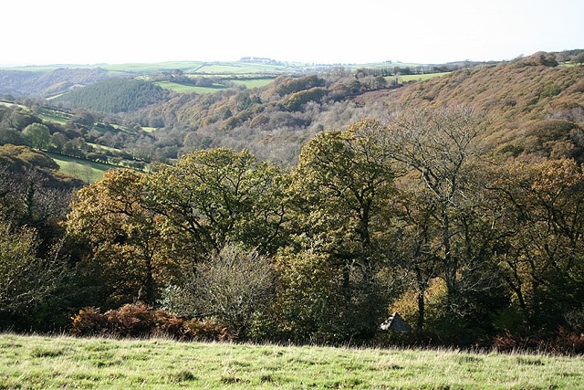 Bratton Fleming: near Holywell Looking west-south-west over the valley west of the village