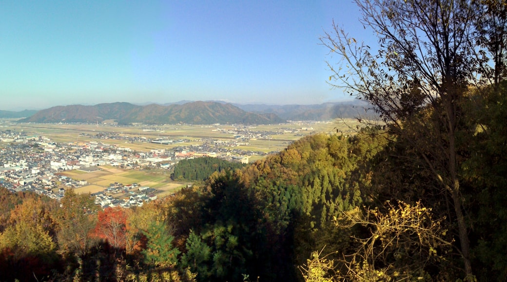 A semi-panoramic view of the northern part of Fukui prefecture, from the top of Mt. Murakuni in Echizen, Fukui. Taken with an iPhone 3G, 10 photos stiched together using GIMP
