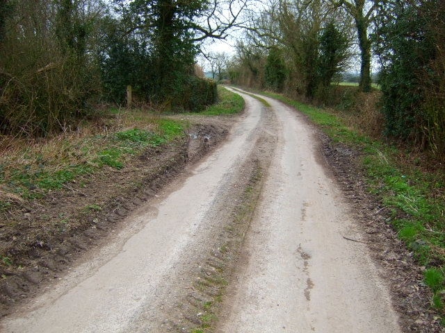 Stydd Lane Looking back to the A515, up the no through road.