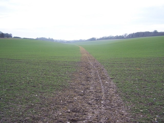 Bridleway in Gorse Bottom Valley In between, Rabbit Wood on left and Broom Wood on right. Way no.NS307 leads to Shipley Hill Road, from B260 Longfield Road.