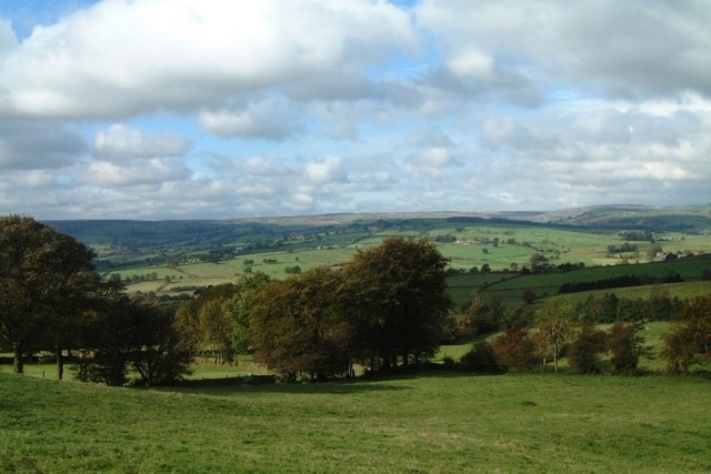 Looking across the Staffordshire peak from near Fernyknowle The north Staffordshire moors between Warslow and Quarnford can be seen in the distance.