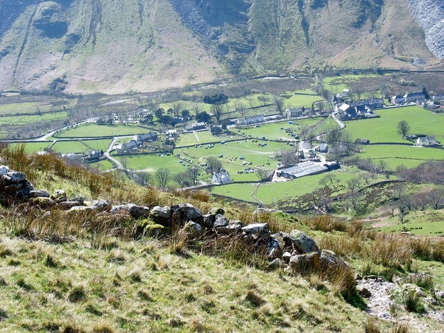 Steep hill slope above Nant Peris