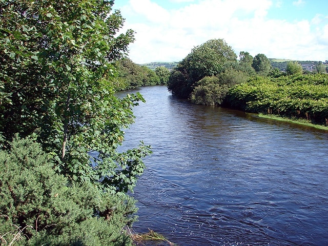 Afon Rheidol The Rheidol, looking upstream.