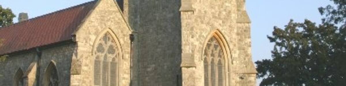Photo "West tower and broach spire of St Mary's parish church, Widford, Essex, seen from the northwest" by Andrew Pickess (Creative Commons Attribution-Share Alike 2.0) / Cropped from original