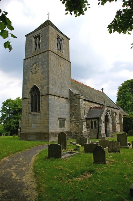 Church of St. Hibald, Hibaldstow Church of St. Hibald. The church tower fell down during rebuilding in 1875 and was not replaced until 1958 (hence marked as church without spire or tower on 1940's OS map). The new tower is of concrete blocks to look like ashlar and the effect is, to my eye, rather industrial.