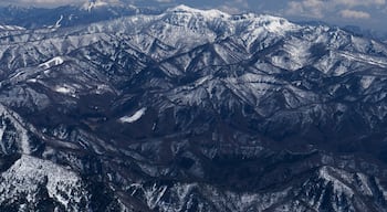 This is a retouched picture, which means that it has been digitally altered from its original version. Modifications: 3:2 Cropping &Color adjustment. The original can be viewed here: Mount Hotaka from Mount Tanigawa 2016-03-26.jpg. Modifications made by Batholith.