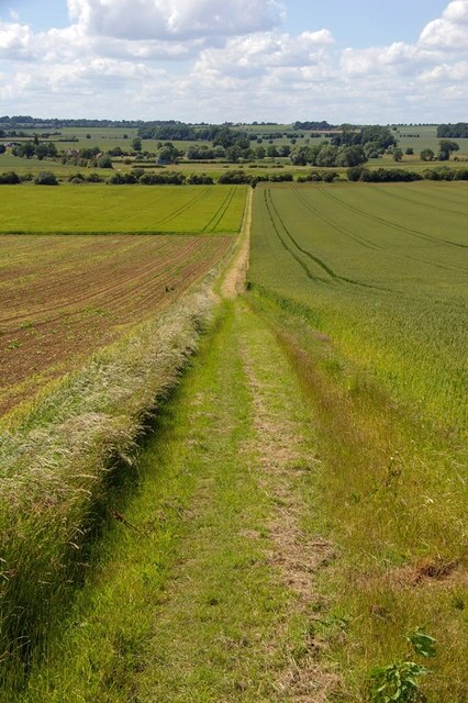 The Footpath to West Halton: The hedgerow at the end of the path marks the line of the long-closed North Lindsey Light Railway North_Lindsey_Light_Railway