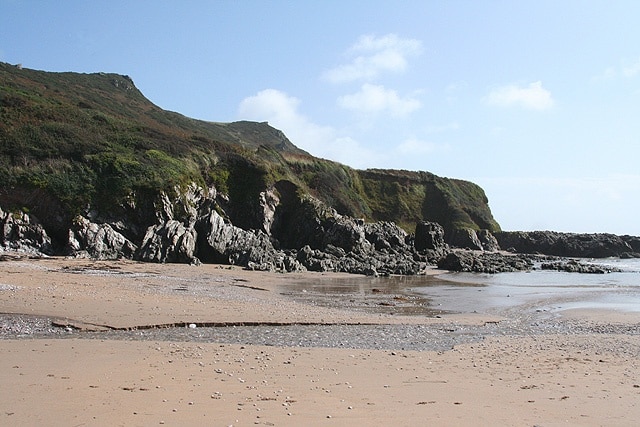 Stokenham: beach at Lannacombe Reached by a narrow single-track lane from Lannacombe Green, or by walking from the car park above Start Point, a couple of miles away