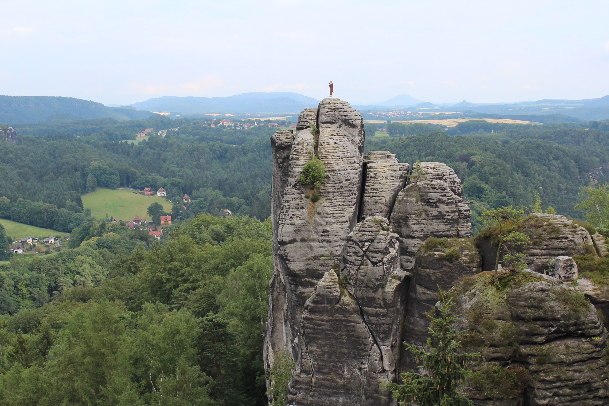 The stone formation "Mönch" at the end of the Felsenburg - Bastei (Sachsen) - Germany - 26 June 2011