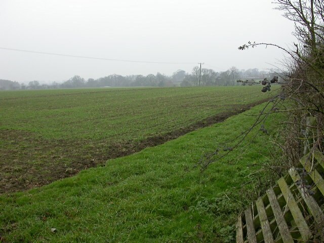 View from Wilby Rd. Part of Mears Ashby can be seen through the mist on the far right of the image.