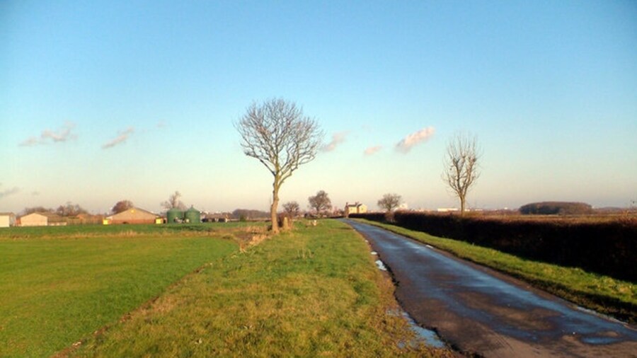 Photo "Looking towards Roxton Farm Photo taken on the Keelby to Immingham lane." by David Wright (Creative Commons Attribution-Share Alike 2.0) / Cropped from original