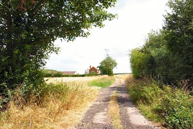 Wood Lane, Hepworth. A byway leading to a private house.