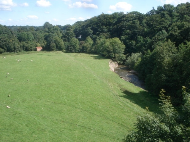 Ceiriog valley at Chirk View eastwards from the aqueduct.