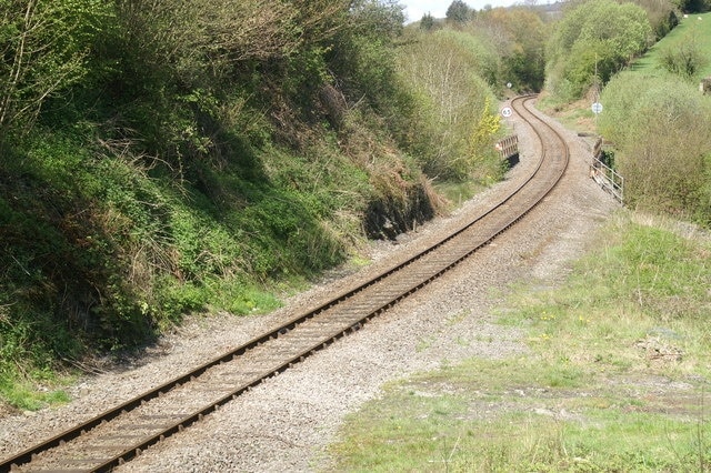 Newtown to Machynlleth Railway. The C road to Llyn Mawr crosses the railway here.