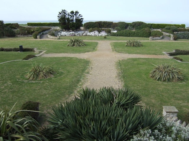 The Sunken Garden This is a feature between the Royal Esplanade at Westbrook and the clifftop. The sea to the north is visible. Unfortunately a Bath Parade Gardens it ain't!