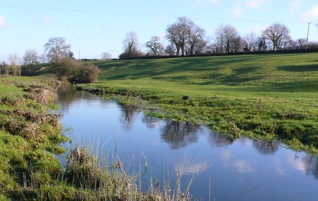 Stream near Brook End This stream flows north from Luckington towards Sherston. This is the view north from close to the B4040 north of brook End.